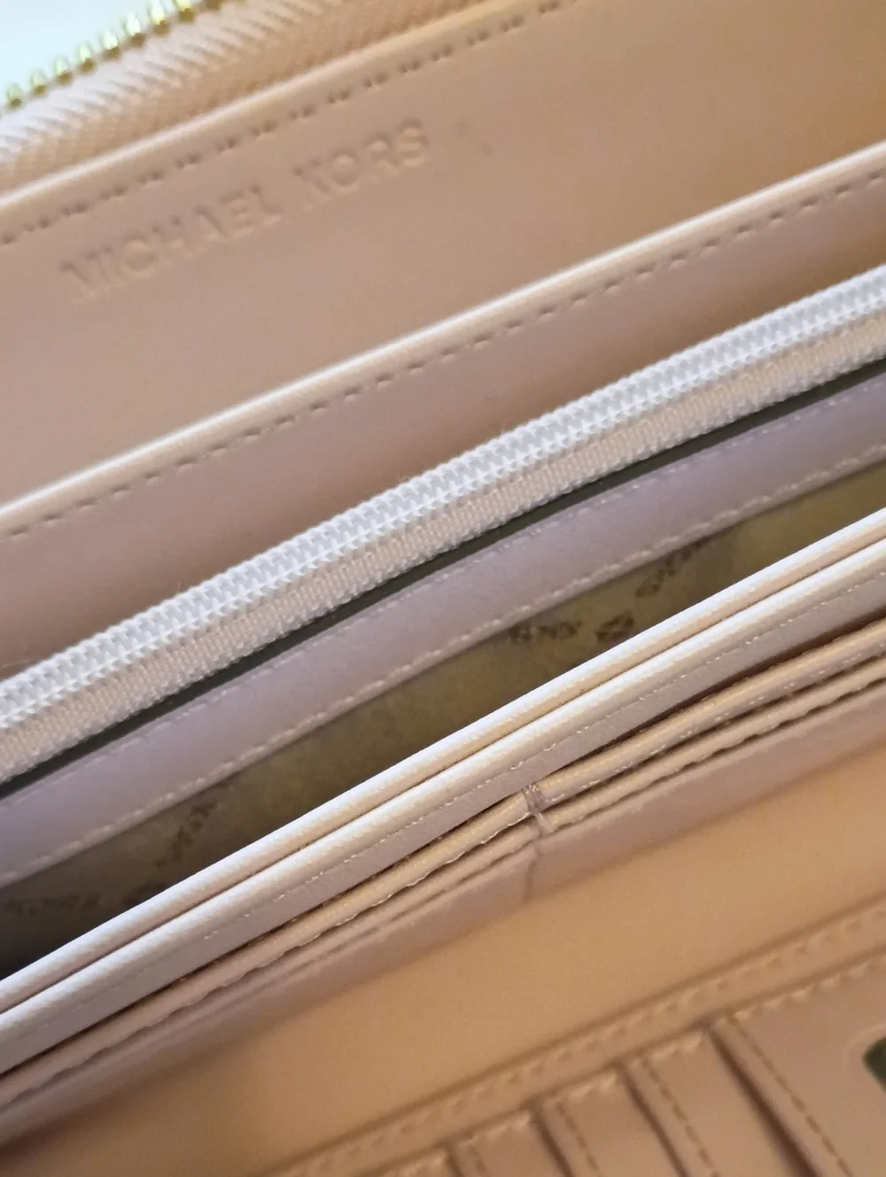 Michael Kors Pink Vanilla Signature Wristlet Wallet